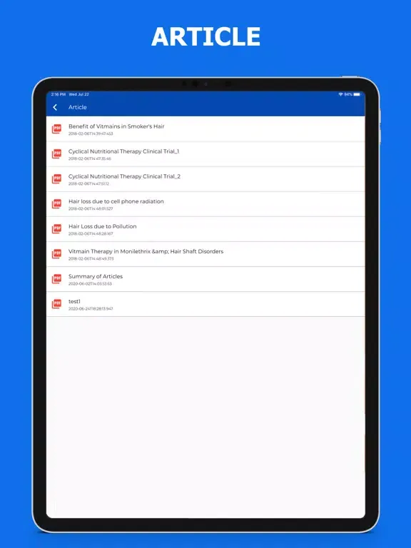 Ảnh chụp màn hình của Hair Fact iPad 
