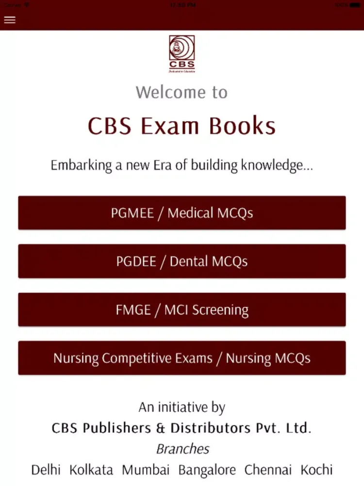 CBS Exam Books iPad  스크린샷