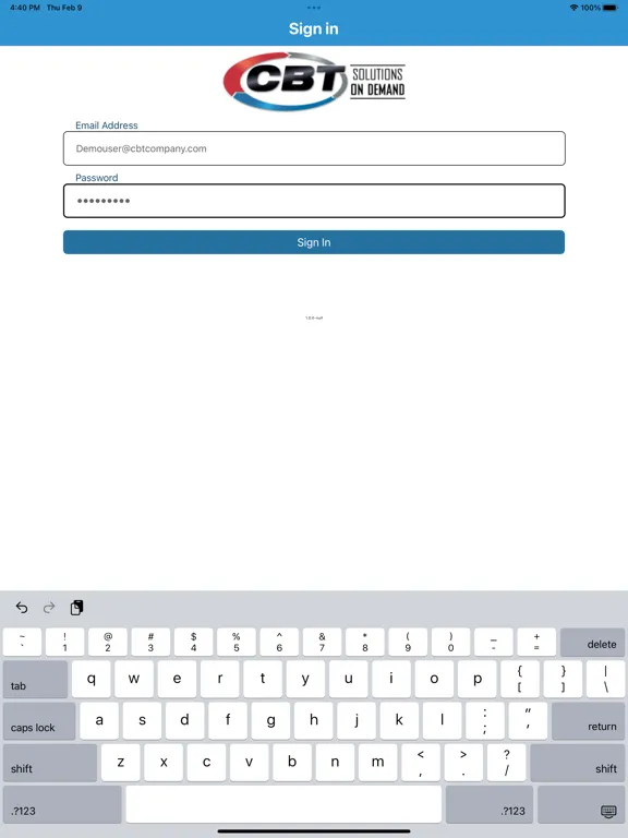 Zrzuty ekranu CBT Supplies On Site iPad 