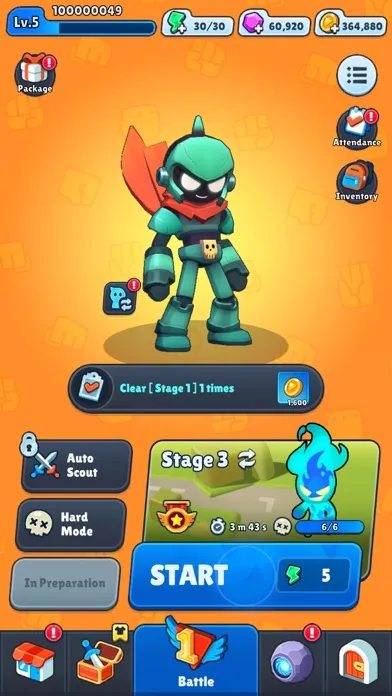 Ảnh chụp màn hình của Smashero.io - Hack n slash RPG