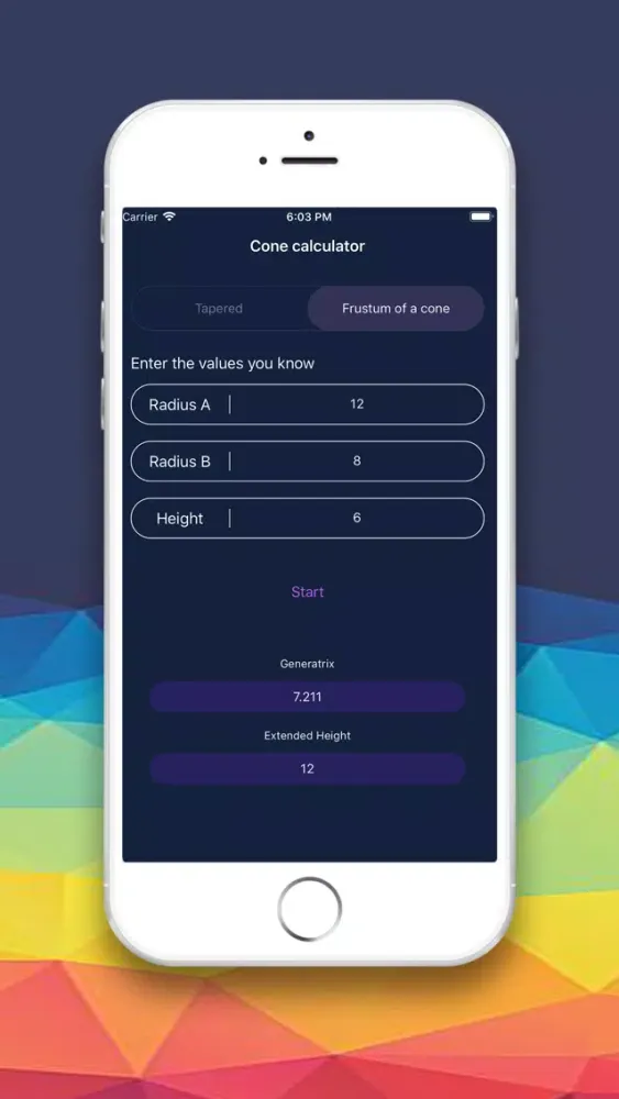 Cone Calculator-Parameter Calc应用截图