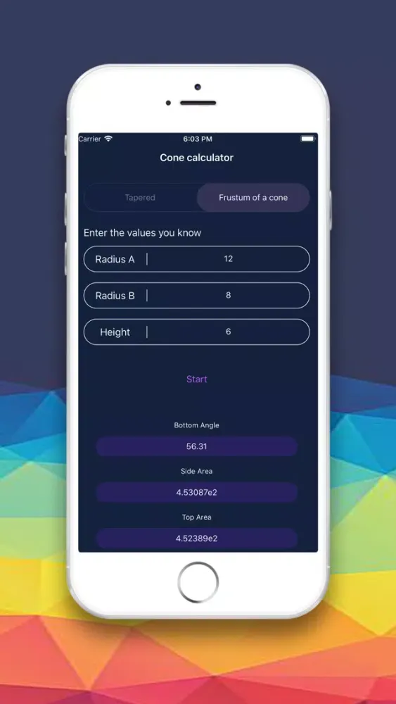 Cone Calculator-Parameter Calc应用截图
