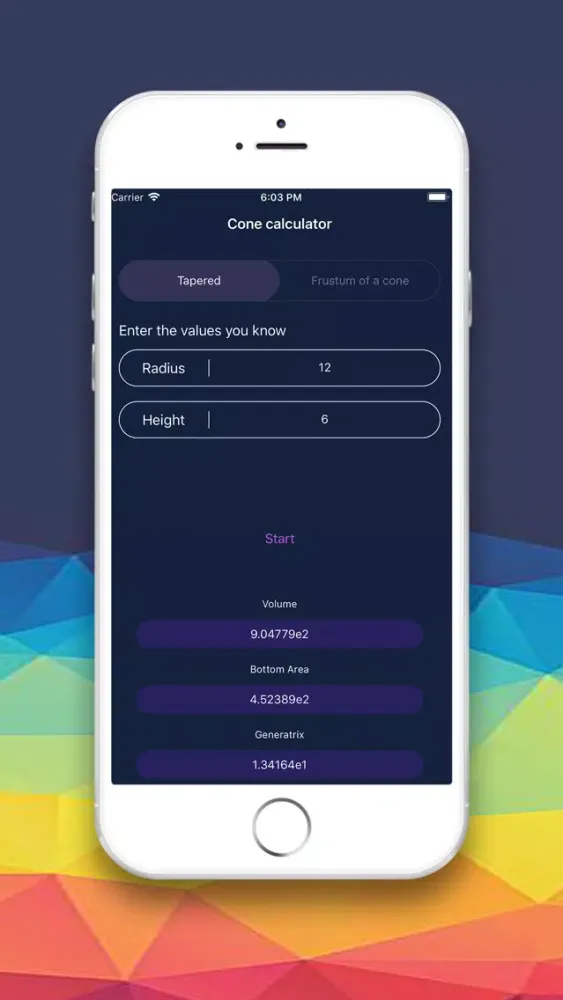 Cone Calculator-Parameter Calc应用截图