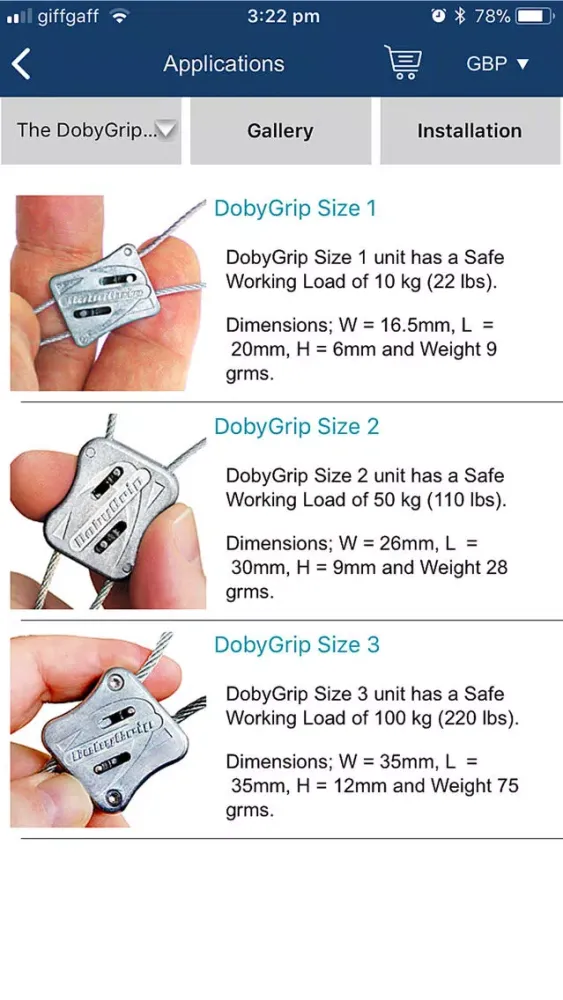 DobyGrip Wire Suspension Screenshots