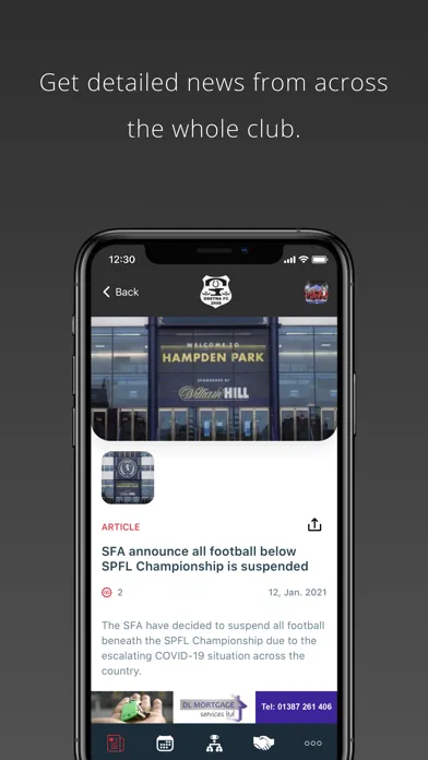 Gretna FC 2008 Official App Screenshots