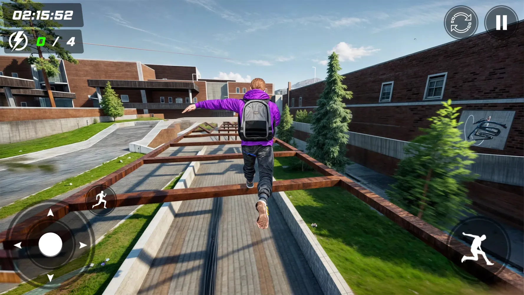 Tangkapan layar Going Up Rooftop Parkour Games
