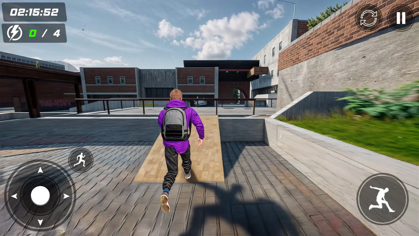 Tangkapan layar Going Up Rooftop Parkour Games
