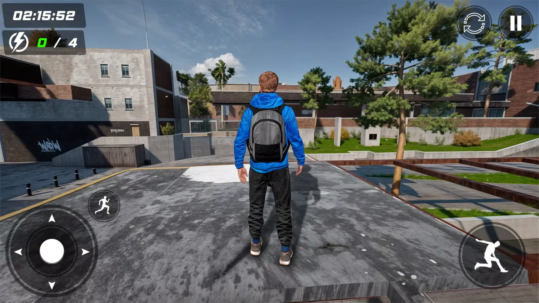Tangkapan layar Going Up Rooftop Parkour Games