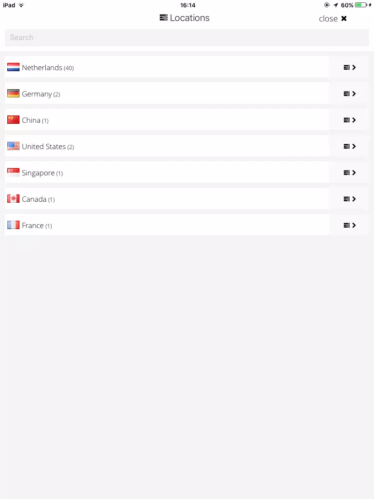 Capturas de tela do SBCC VPN iPad 
