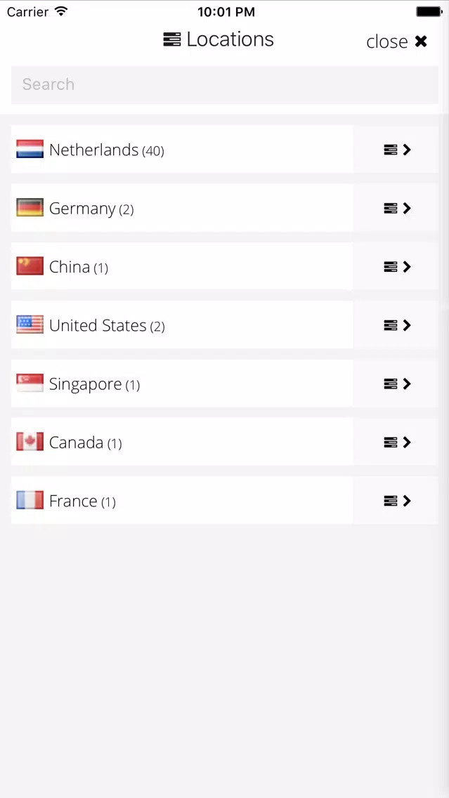 Capturas de tela do SBCC VPN