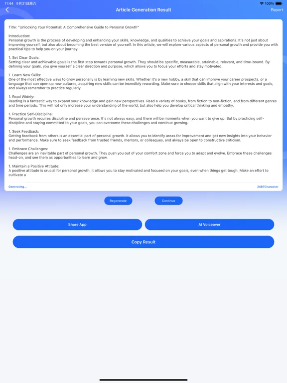 AI Writing - Writing Assistant iPad  Screenshots