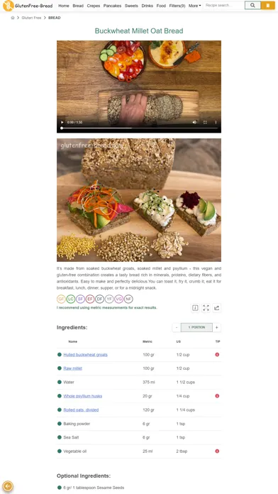 ภาพหน้าจอของ Gluten Free Bread