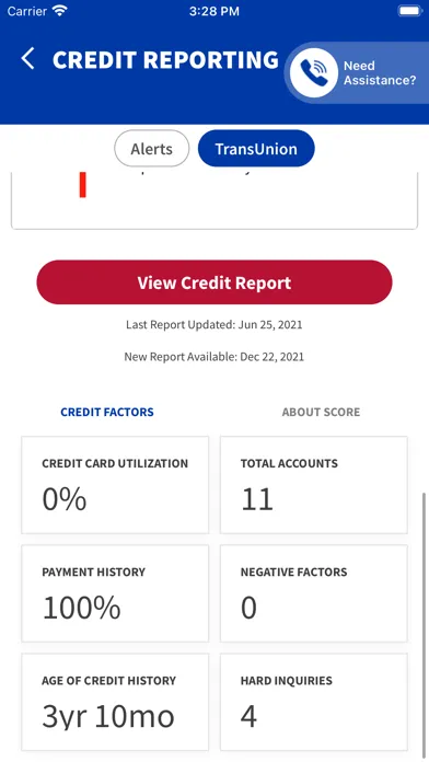 Ảnh chụp màn hình của CCB Carefree Checking