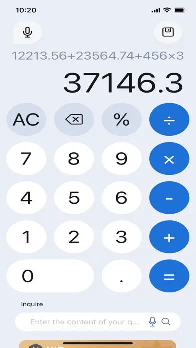 calculator plus app سکرین شاٹس