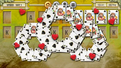 Spider Solitaire Hearts & Spades Patience应用截图
