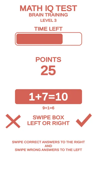 Tangkapan skrin Math IQ Test + Brain Training