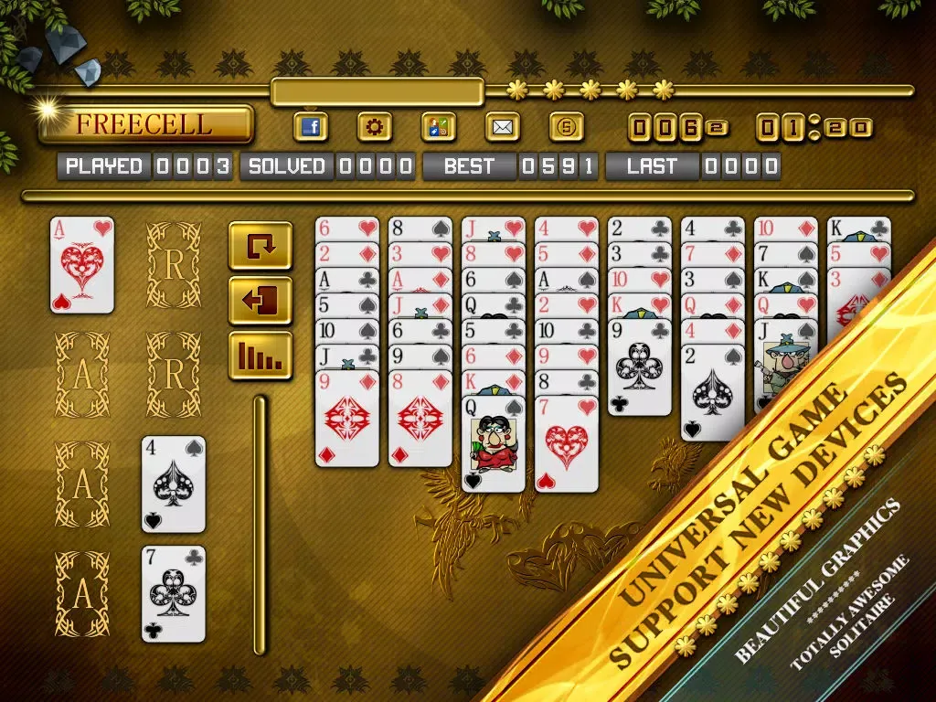 ACC Solitaire [ Freecell ] HD Free - Classic Card Cames for iPad & iPhone iPad  스크린샷