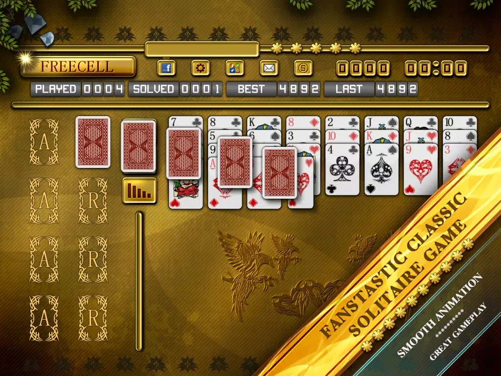ACC Solitaire [ Freecell ] HD Free - Classic Card Cames for iPad & iPhone iPad  스크린샷