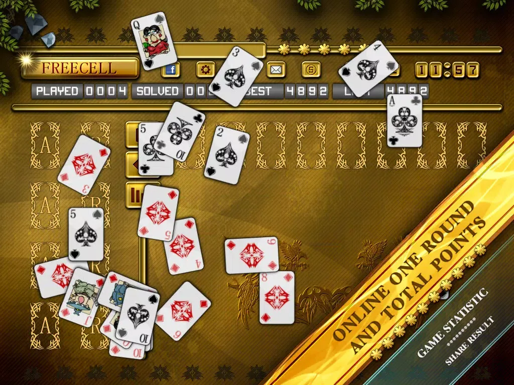 ACC Solitaire [ Freecell ] HD Free - Classic Card Cames for iPad & iPhone iPad  스크린샷