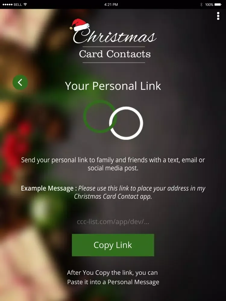 Christmas Card Contacts iPad  Screenshots