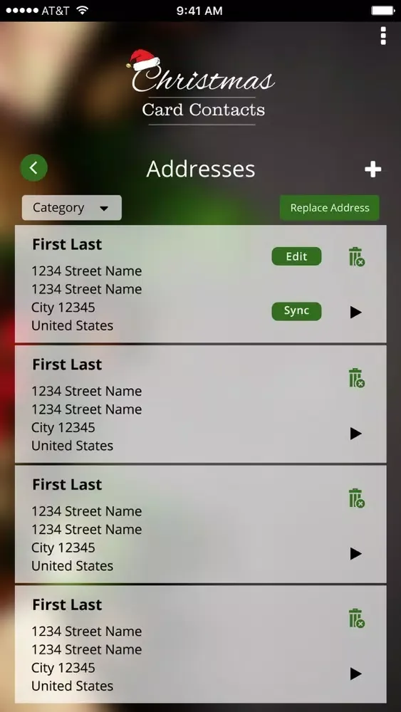 Christmas Card Contacts Screenshots