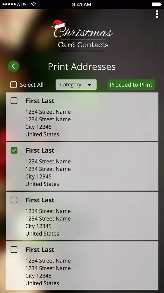 Christmas Card Contacts Screenshots