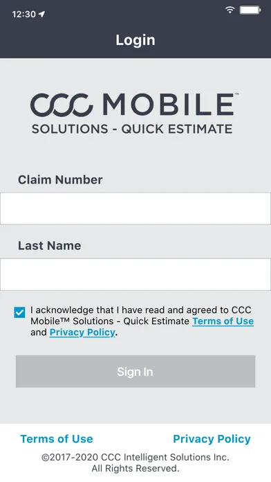 CCC Mobile™ - Quick Estimate Screenshots