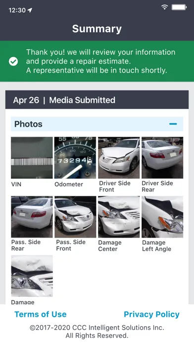 CCC Mobile™ - Quick Estimate Screenshots