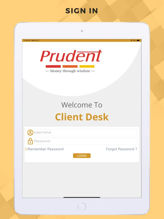 Prudent Client Desk iPad  Ekran Görüntüleri