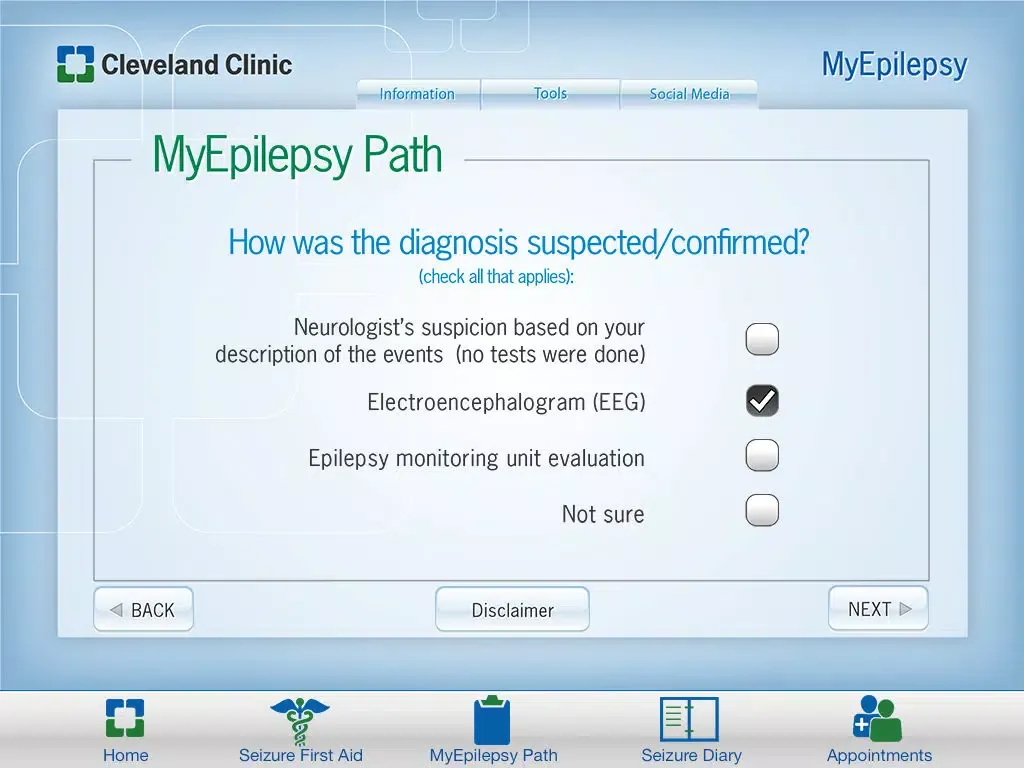 Cleveland Clinic MyEpilepsy iPad  স্ক্রিনশট