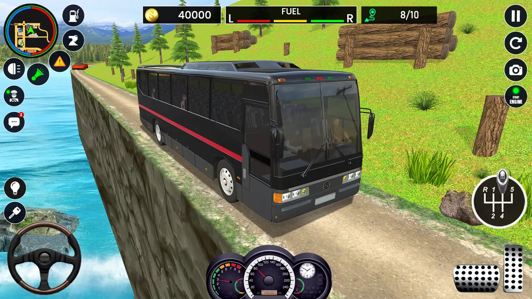 Mountain Road Bus Diving Game Screenshots