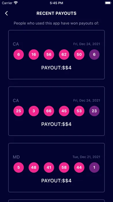 Capturas de tela do Smart Lotto Number Generator