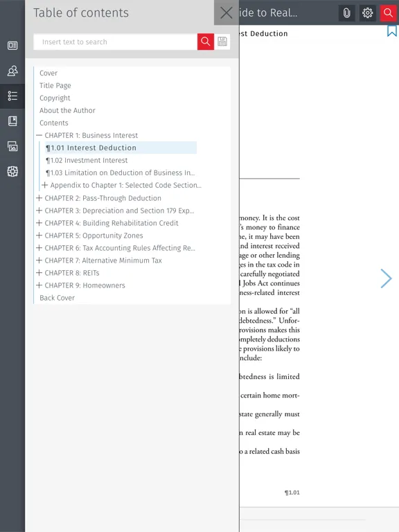 Tangkapan layar CCH eBooks iPad 