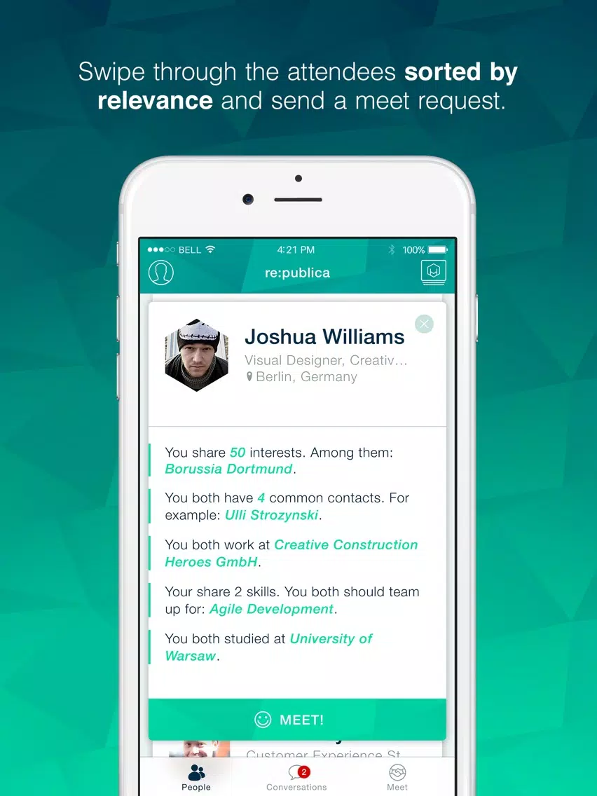 Screenshot di Hidence - Networking at Conferences and Events iPad 