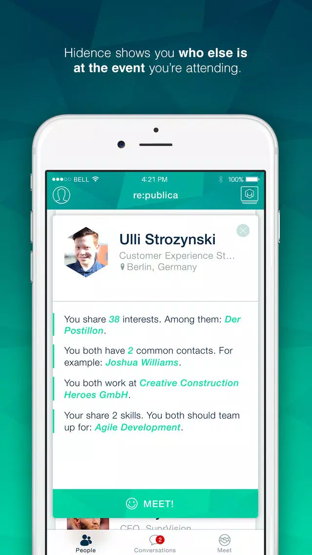 Screenshot di Hidence - Networking at Conferences and Events