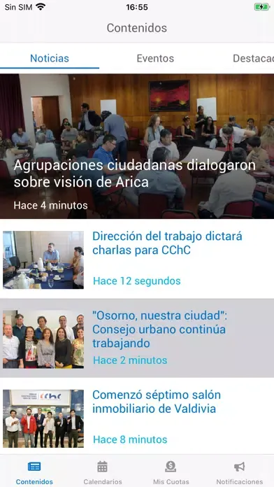 Capturas de pantalla de CChC