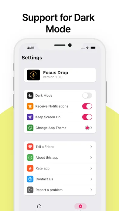Tangkapan layar Focus Drop: Productivity Timer