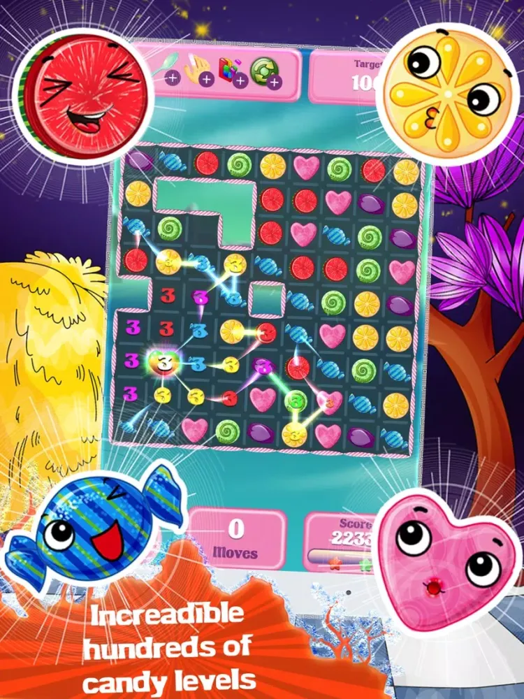 Candy gala heroes iPad  स्क्रीनशॉट