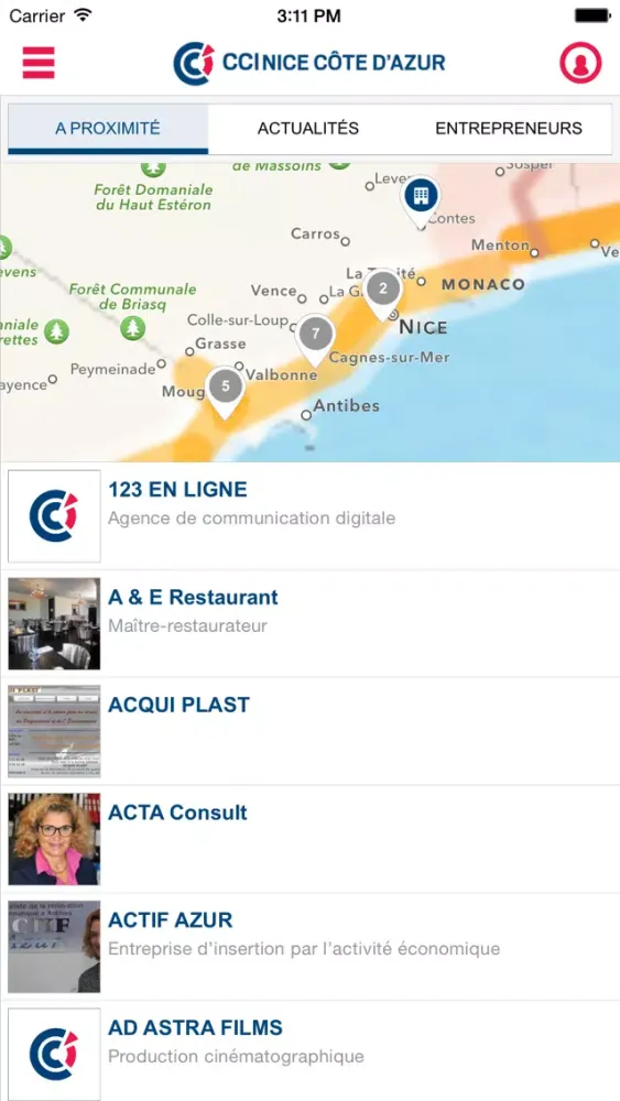 Capturas de tela do Cap Entreprises