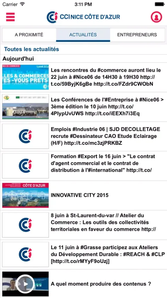 Capturas de tela do Cap Entreprises