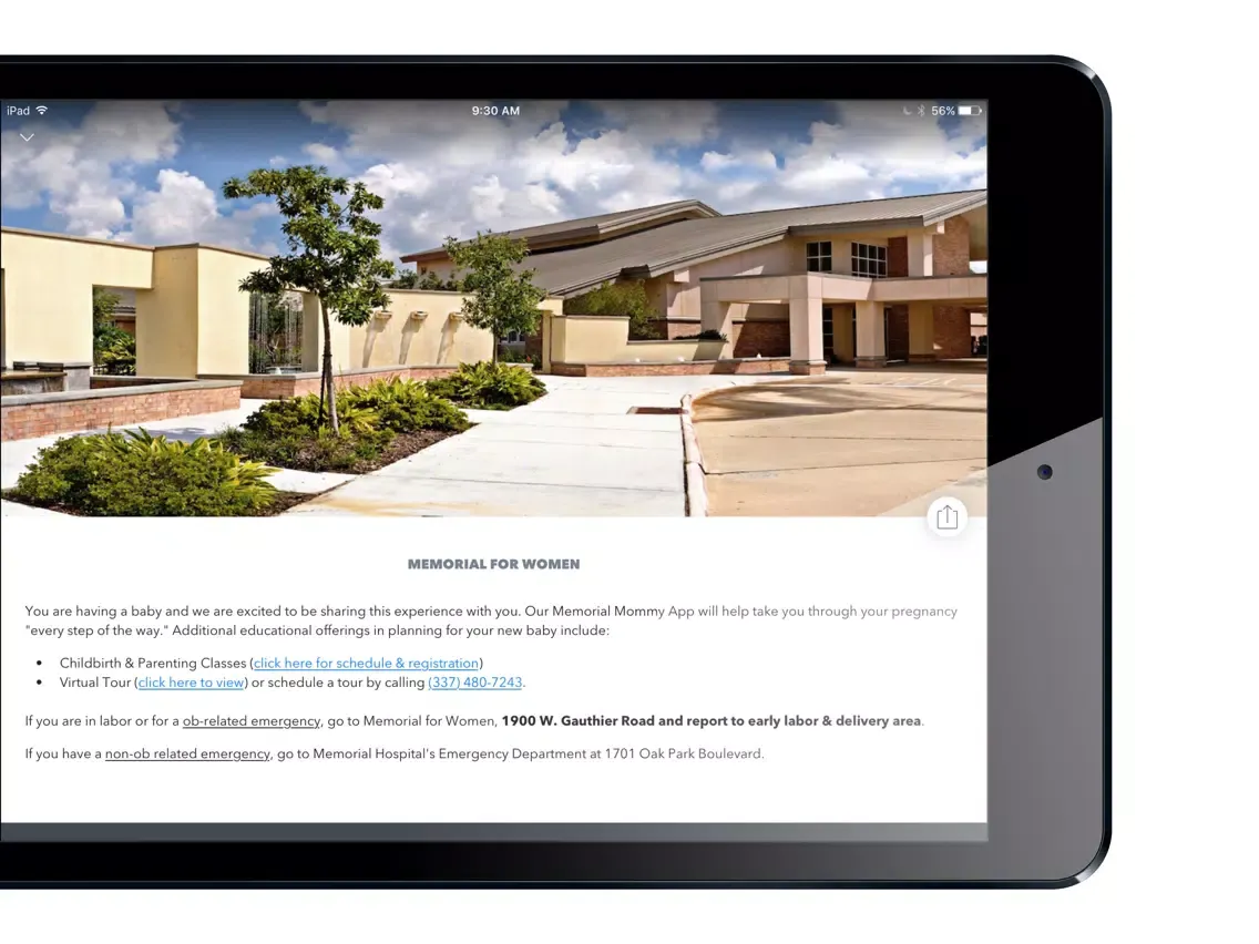 Tangkapan skrin MemorialMommy iPad 
