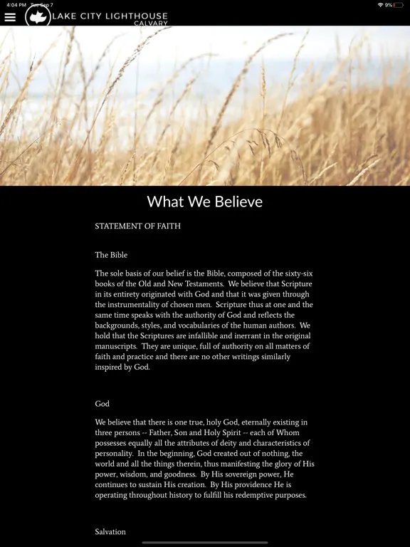 Calvary Chapel Lighthouse iPad  스크린샷