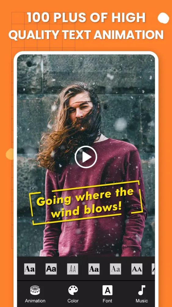 Animated Text On Video 스크린샷