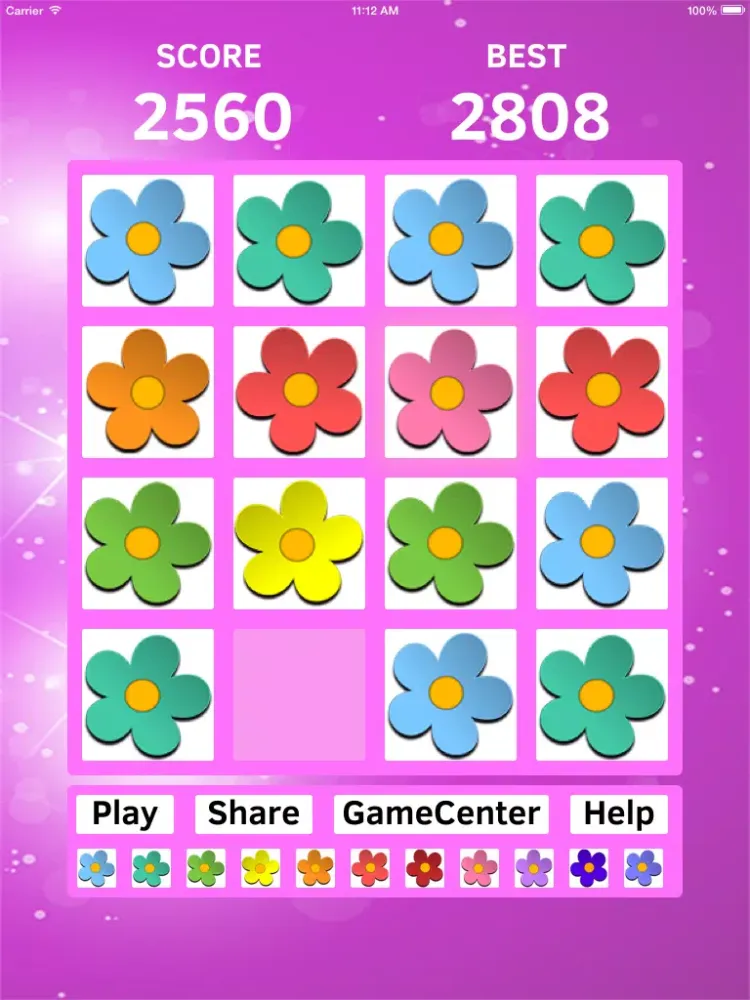 Скриншоты Flower Magic - swipe tiles 2048 edition game free iPad 