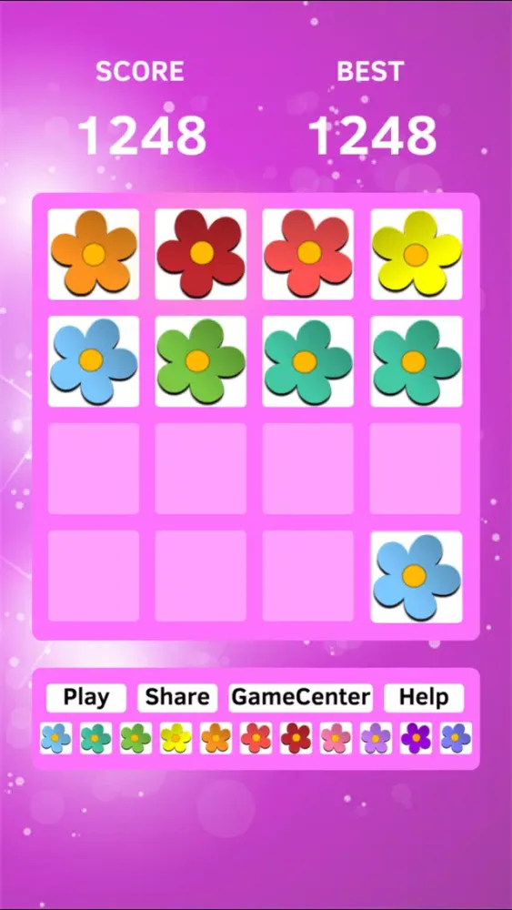 Скриншоты Flower Magic - swipe tiles 2048 edition game free