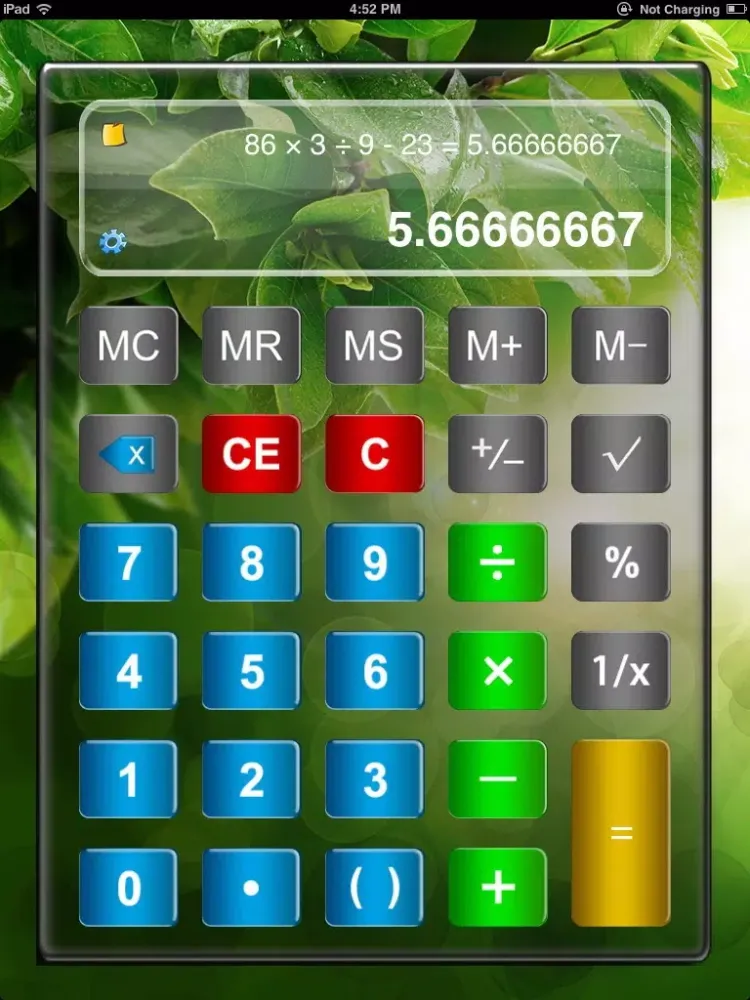 Ảnh chụp màn hình của Calculator Elite Free - calcultor for ipad,iphone with smash hit formular display & paper tape iPad 