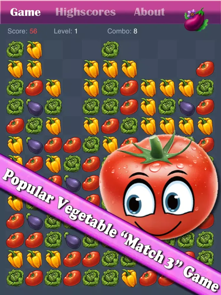 Vegetable Blast Mania - smash hit farm vegetable crush heroes game free iPad Screenshots