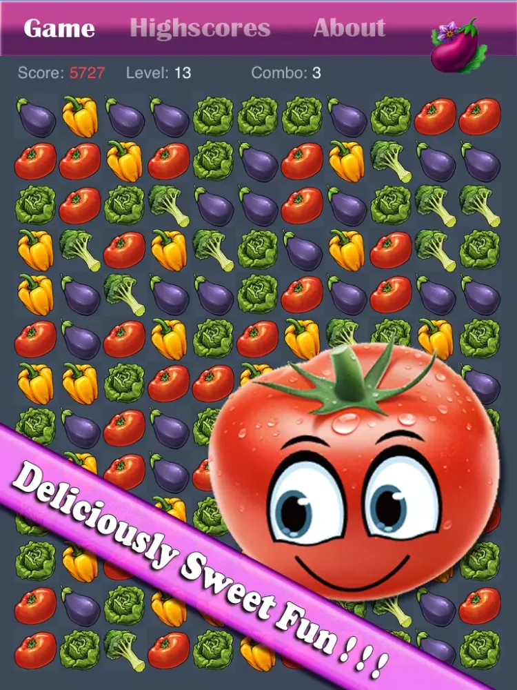 Vegetable Blast Mania - smash hit farm vegetable crush heroes game free iPad Screenshots