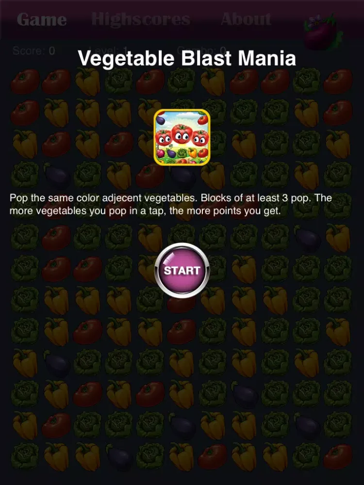 Vegetable Blast Mania - smash hit farm vegetable crush heroes game free iPad Screenshots