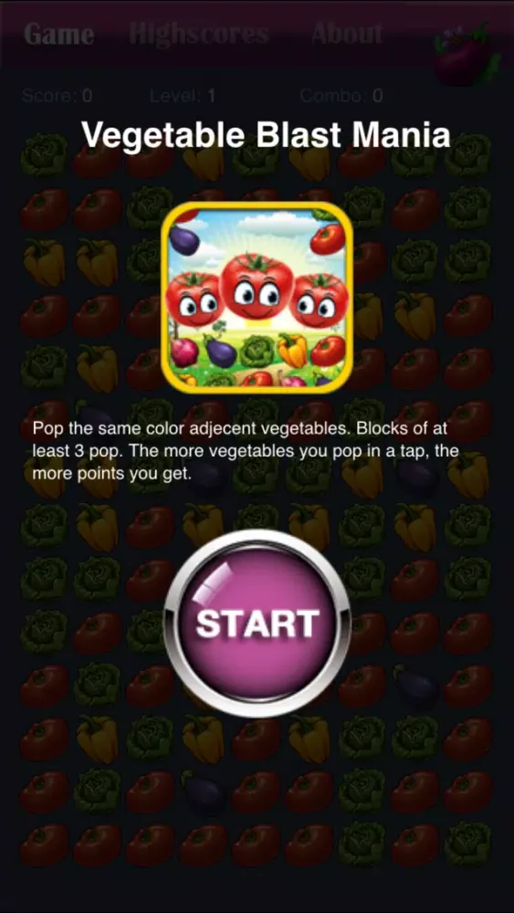 Vegetable Blast Mania - smash hit farm vegetable crush heroes game free Screenshots
